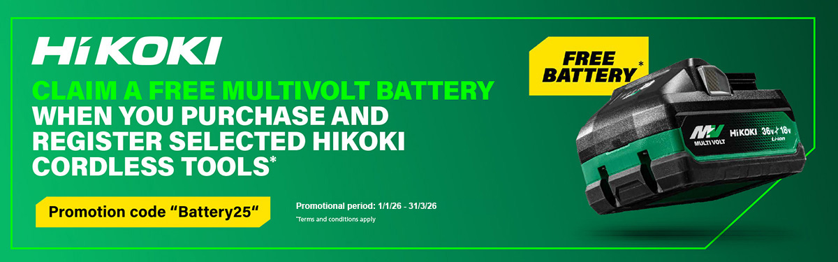 Hikoki Battery Promotion - Click Here